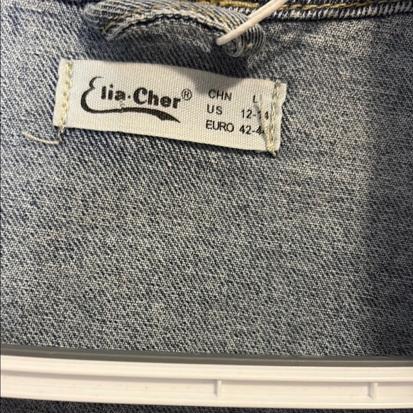 Elia Cher Large Denim Fringe Jacket - Picture 5 of 6